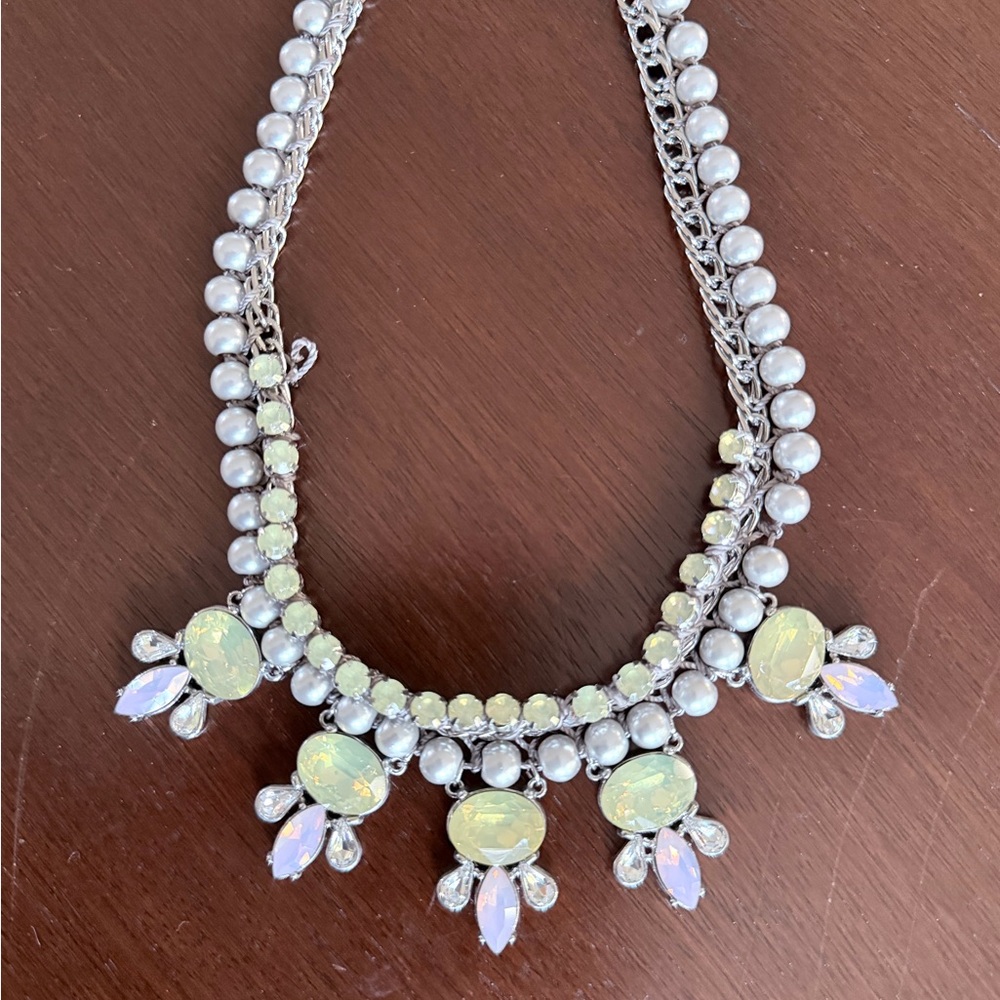 Loft Crystal Chunky Statement Necklace